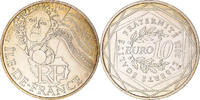 Frankreich 10 Euro Ile de France, Paris, UNZ, Silber, KM:1875 -