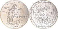 Frankreich 10 Euro Liberté Printemps Sempé, UNZ+, Silber -