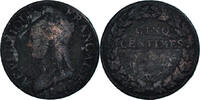 Frankreich 5 Centimes Münze, Dupré, Lille, S, Bronze, KM:640.11 -