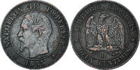 Frankreich 2 Centimes Münze, Napoleon III, Napoléon III, Lyon, S+ -