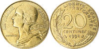 Frankreich 20 Centimes Münze, Marianne, Paris, SS+, Aluminum-Bronze -