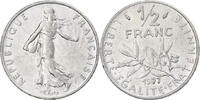 Frankreich 1/2 Franc Münze, Semeuse, Paris, SS, Nickel, KM:931.1 -