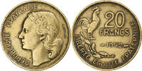 Frankreich 20 Francs Münze, Guiraud, Paris, S+, Aluminum-Bronze -