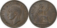 Großbritannien Penny Münze, George V, SS, Bronze, KM:838 -