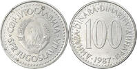 Jugoslawien 100 Dinara Münze, SS+, Copper-Nickel-Zinc, KM:114 -