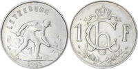 Luxemburg Franc Münze, Charlotte, SS, Kupfer-Nickel, KM:46.2 -