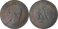 Frankreich 10 Centimes Münze, Napoleon III, Napoléon III, Strasbourg -