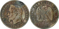 Frankreich 2 Centimes Münze, Napoleon III, Napoléon III, Strasbourg -