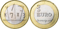 Slowenien 3 Euro Tolmin Peasant Revolt, VZ, Bi-Metallic, KM:108 -