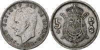 Spanien 5 Pesetas Juan Carlos I, S, Kupfer-Nickel, KM:807 -