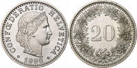 Schweiz 20 Rappen Bern, BE, Kupfer-Nickel, UNZ, KM:29a -