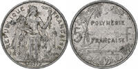 French Polynesia 5 Francs Paris, SS, Aluminium, KM:12 -