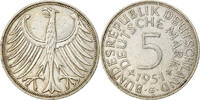 Bundesrepublik Deutschland 5 Mark Münze, Karlsruhe, SS, Silber -