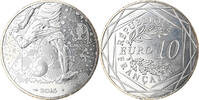 Frankreich 10 Euro UEFA Euro 2016, Paris, UNZ+, Silber -