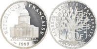 Frankreich 100 Francs Münze, Panthéon, Paris, BE, STGL, Silber -