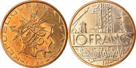 Frankreich 10 Francs Münze, FDC, STGL, Nickel-brass -