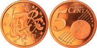 Frankreich 5 Euro Cent Paris, Proof, STGL, Copper Plated Steel -