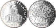 Frankreich 100 Francs Münze, Panthéon, Paris, FDC, STGL, Silber -