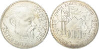 Frankreich 100 Francs Münze, Germinal, VZ+, Silber, KM:957, Gadoury:900 -