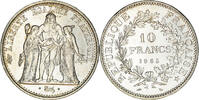 Frankreich 10 Francs Münze, Hercule, Paris, VZ, Silber, KM:932 -