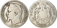 Frankreich 2 Francs Münze, Napoleon III, Napoléon III, Strasbourg -