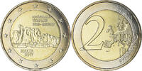 Malta 2 Euro Temples, UNZ, Bi-Metallic, KM:New -