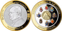 Vatikan Medaille Le Pape François, STGL, Copper Gilt -