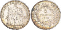 Frankreich 5 Francs Münze, Hercule, Paris, VZ, Silber, KM:820.1 -