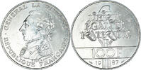 Frankreich 100 Francs Münze, Lafayette, VZ, Silber, KM:962, Gadoury:902 -