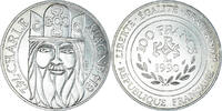 Frankreich 100 Francs Münze, Charlemagne, VZ, Silber, KM:982 -