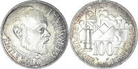 Frankreich 100 Francs Münze, Germinal, SS, Silber, KM:957, Gadoury:900 -