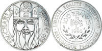 Frankreich 100 Francs Münze, Charlemagne, Paris, VZ, Silber, KM:982 -
