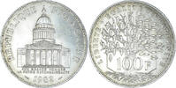 Frankreich 100 Francs Münze, Panthéon, Paris, SS+, Silber, KM:951.1 -