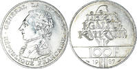 Frankreich 100 Francs Münze, Lafayette, SS, Silber, KM:962, Gadoury:902 -
