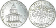 Frankreich 100 Francs Münze, Panthéon, Paris, VZ, Silber, KM:951.1 -