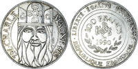 Frankreich 100 Francs Münze, Charlemagne, Paris, VZ, Silber, KM:982 -