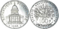 Frankreich 100 Francs Münze, Panthéon, Paris, VZ, Silber, KM:951.1 -