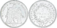 Frankreich 5 Francs Münze, Hercule, Paris, SS, Silber, KM:756.1 -