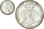 Niederlande Gulden Münze, Wilhelmina I, SS, Silber, KM:122.1 -
