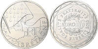 Frankreich 10 Euro Bretagne, Paris, UNZ+, Silber, KM:1648 -
