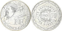 Frankreich 10 Euro Provence-Alpes-Cote d'Azur, Paris, UNZ, Silber -