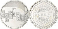 Frankreich 5 Euro Egalité, UNZ, Silber, Gadoury:EU646 -