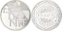 Frankreich 5 Euro Fraternité, VZ+, Silber, Gadoury:EU647 -