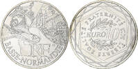 Frankreich 10 Euro Basse Normandie, Paris, UNZ, Silber, KM:1865 -