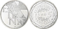 Frankreich 5 Euro Fraternité, UNZ, Silber, Gadoury:EU647 -