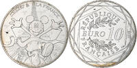 Frankreich 10 Euro Mickey aux pieds de la Dame de fer, VZ+, Silber -