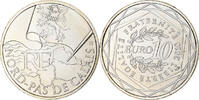Frankreich 10 Euro Nord-Pas-de-Calais, Paris, FDC, STGL, Silber -
