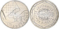 Frankreich 10 Euro Paris, Bretagne, STGL, Silber, KM:1648 -