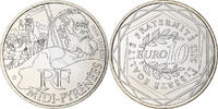 Frankreich 10 Euro Midi-Pyrénées, STGL, Silber -