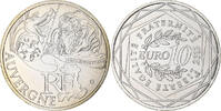Frankreich 10 Euro Auvergne, Paris, STGL, Silber, KM:1864 -